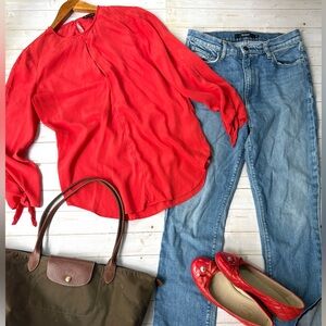 Massimo Dutti mulberry silk blouse